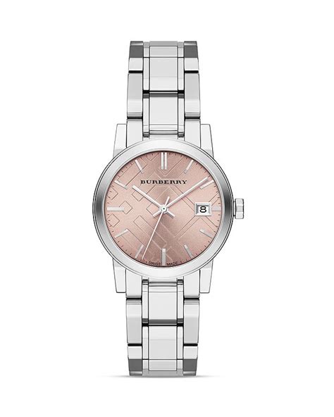 burberry pink dial watch 34mm